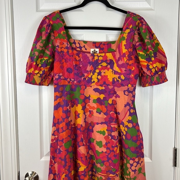 Anthropologie Roopa Pemmaraju floral midi dress sz sm - Picture 6 of 12